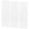 Econoco 2'x7' Chrome Portable Grid Panel, Pack Of 3 C2X7